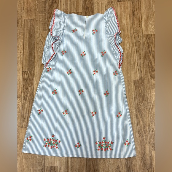 NWT Crewcuts by J. Crew Girls Embroidered Seersucker Dress - Picture 3 of 3